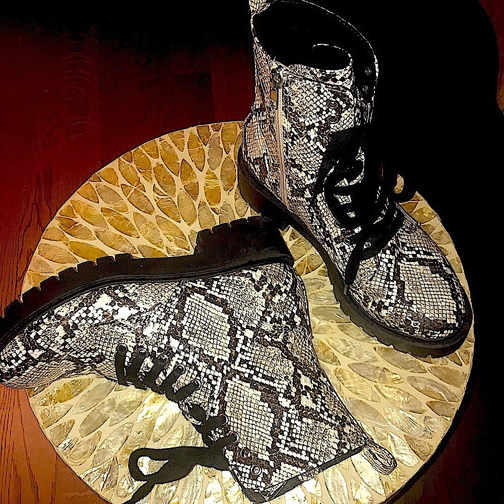 Steve Madden Guided Snake Combat Booties! - Picture 2 of 16